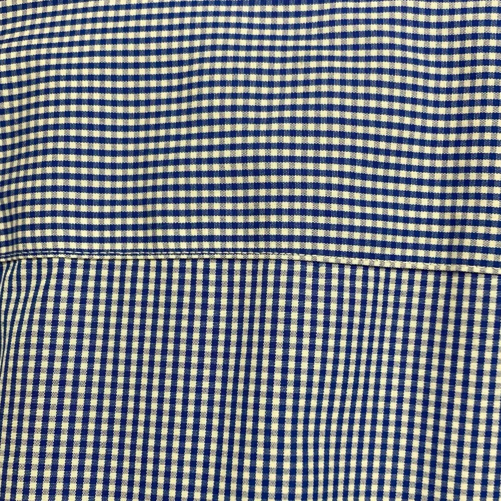 Thompson Shirting by J. Crew Shirt XL 17-17.5 Blue plaid check Wrinkle Free